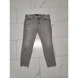 womens grey Silver Aiko ankle skinny jeans